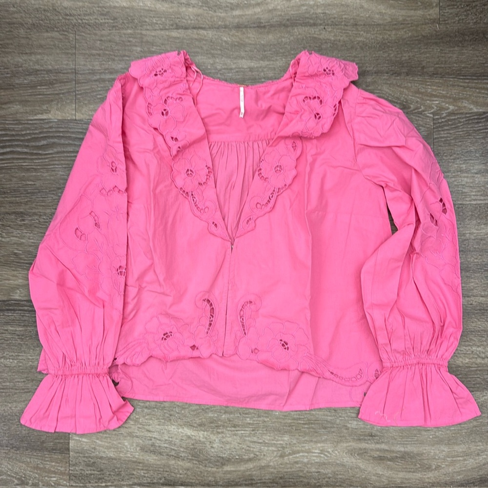 Free people Oink embroidered top